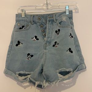 Mickey Mouse Zara high waisted shorts